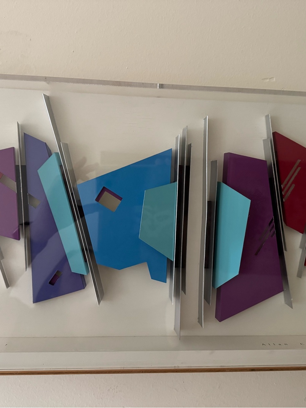 Allan Crawford Bay Area Geometric Wall Sculpture Titled “Regine’